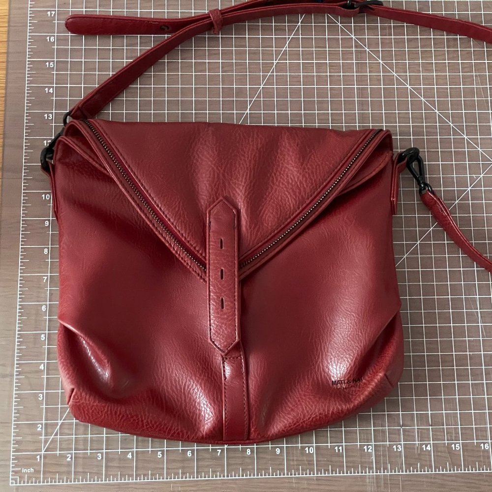 Cherry Red Matt & Nat Crossbody Bag